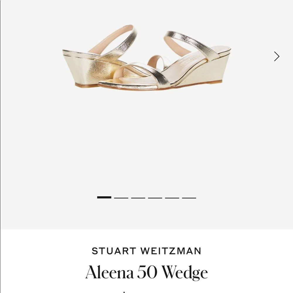 Stuart Weitzman, Aleena 50 Wedge, Color Lame Napp… - image 4